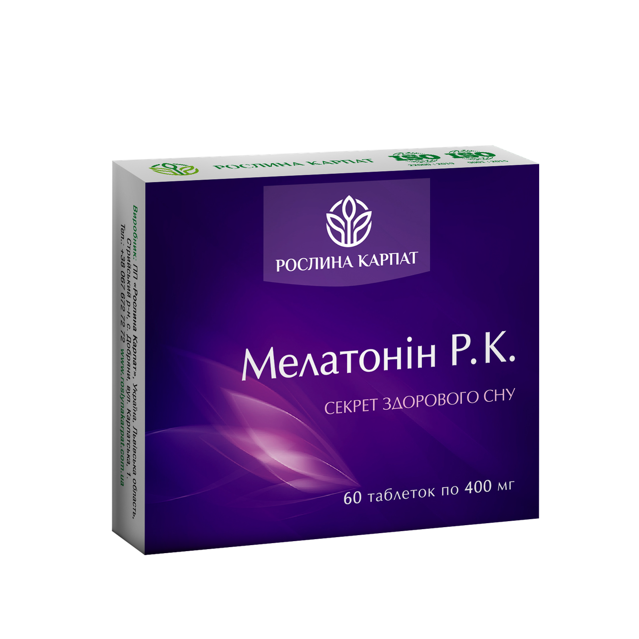 6274556800_melatonin-rk-60 Мелатонін Р.К. 60 таб - Комплексний продукт при розладах сну - Зображення 1