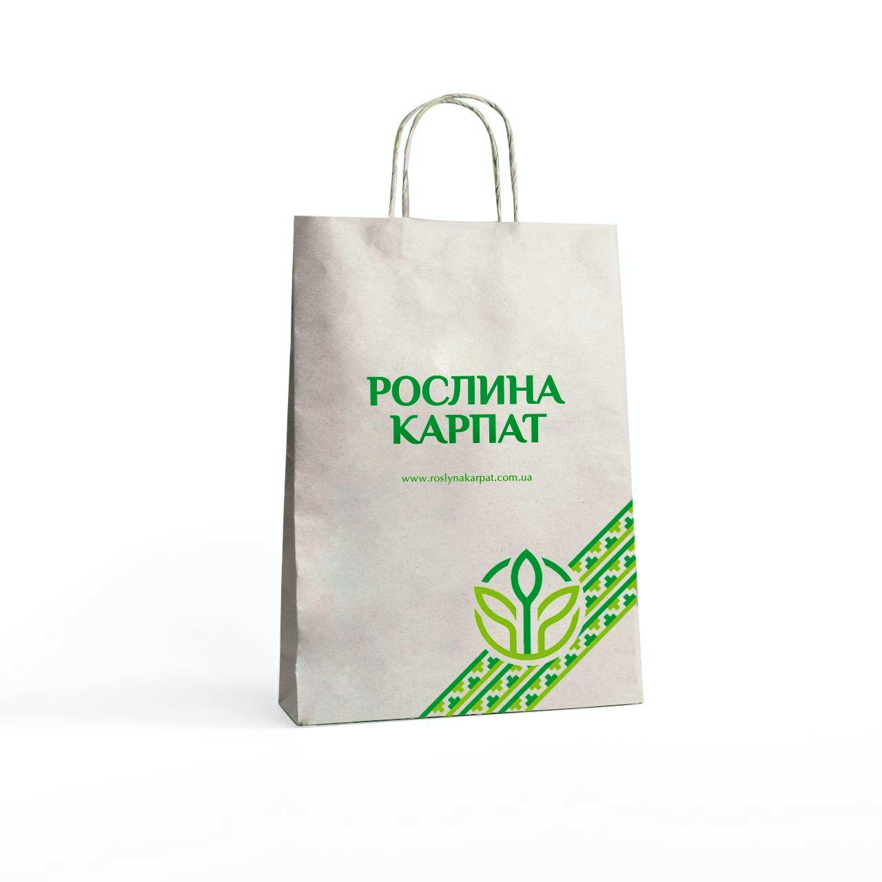 Пакет подарунковий (крафт) Пакет подарунковий Рослина Карпат - Зображення 1