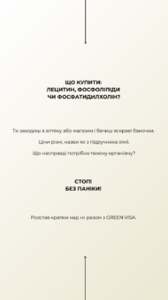 Лецитин соняшниковий Грін Віза — комплекс фосфоліпідів для підтримки печінки та нервової системи (90 капсул) - Зображення 3