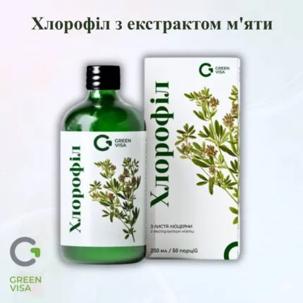 Рідкий хлорофіл (хлорофилл) з екстрактом м'яти