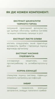 Мікосан Грін Віза — натуральний протигрибковий комплекс проти кандидозу та молочниці (60 веганських капсул) - Зображення 10