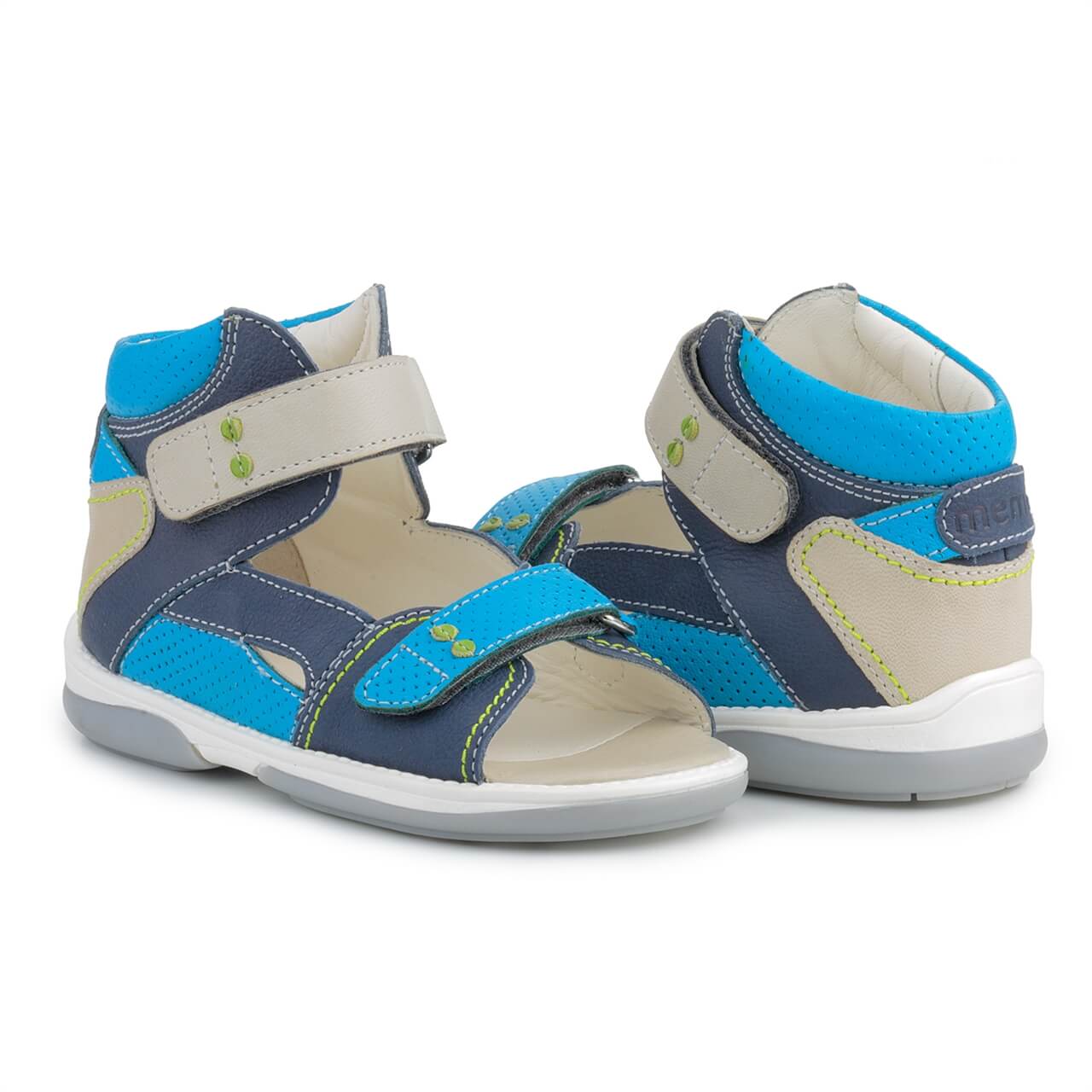 0003516_memo_monaco_1da_navy_blue_toddler_boy_orthopedic_velcro_sandal.jpeg Memo Monaco 1DA Блакитні Дитячі ортопедичні босоніжки () - Зображення 1