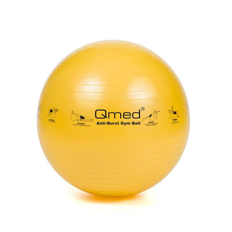 1902369721_fitbol-qmed Фітбол - Qmed ABS Gym Ball 45 см. Гімнастичний м'яч для фітнесу. Жовтий - Зображення 1