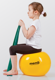Фітбол - Qmed ABS Gym Ball 45 см. Гімнастичний м'яч для фітнесу. Жовтий - Зображення 3