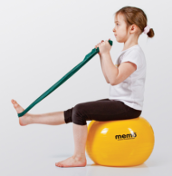 Фітбол - Qmed ABS Gym Ball 45 см. Гімнастичний м'яч для фітнесу. Жовтий - Зображення 4