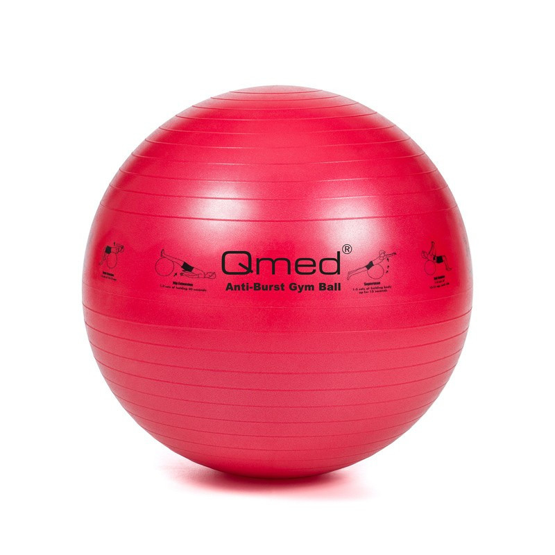 1902369725_fitbol-qmed Фітбол - Qmed ABS Gym Ball 55 см. Гімнастичний м'яч для фітнесу. Червоний - Зображення 1