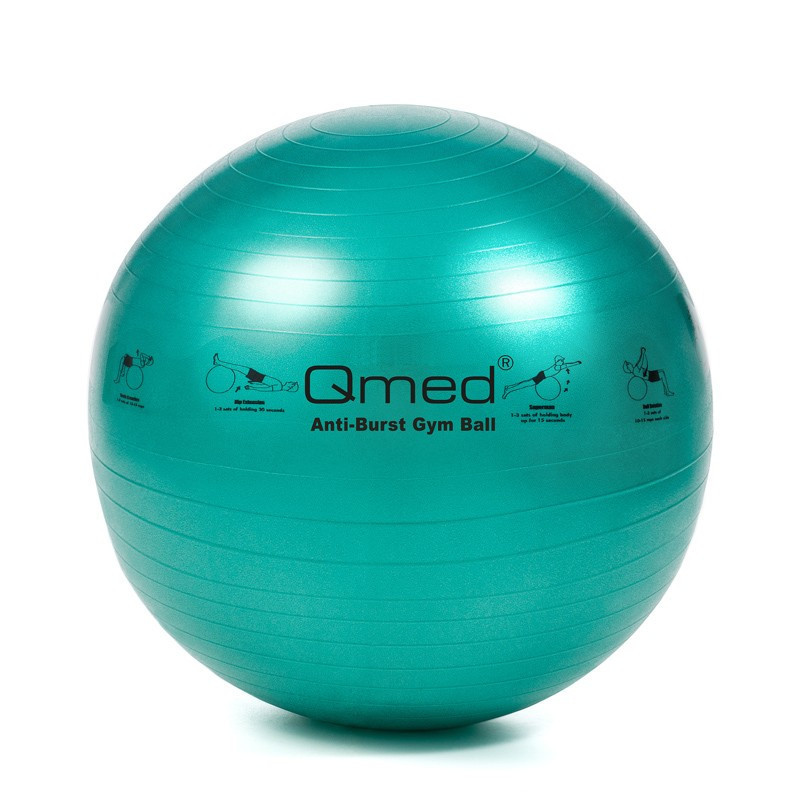 1902369728_fitbol-qmed-1 Фітбол - Qmed ABS Gym Ball 65 см. Гімнастичний м'яч для фітнесу. Зелений - Зображення 1