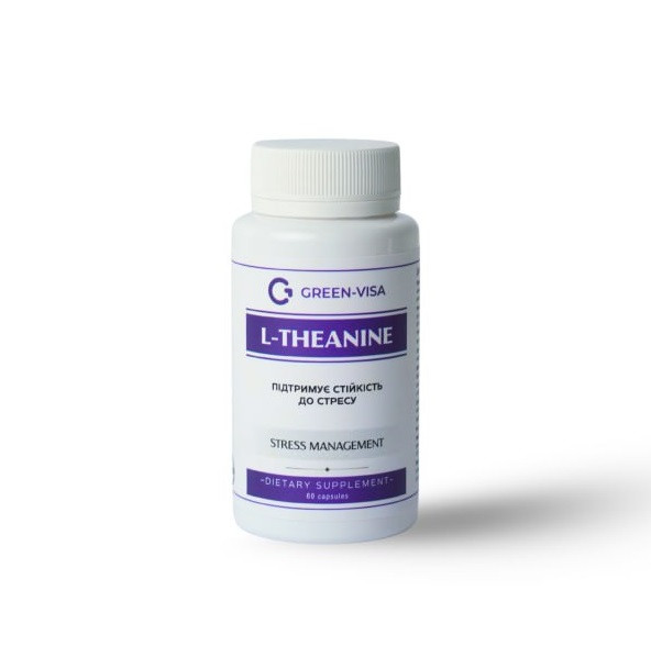 7511779031_l-theanine-l-teanin-60 L-Theanine (L-теанін), 60 капсул, Green Visa - Зображення 1