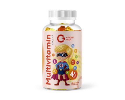 Multivitamin / Мультивітамін у формі желейних пастилок (60 шт.), Green Visa
