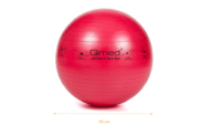 Фітбол - Qmed ABS Gym Ball 55 см. Гімнастичний м'яч для фітнесу. Червоний - Зображення 2