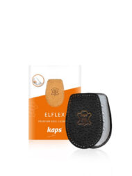Kaps Elflex Black — Шкіряні підп'ятники на латексній основі, чорні