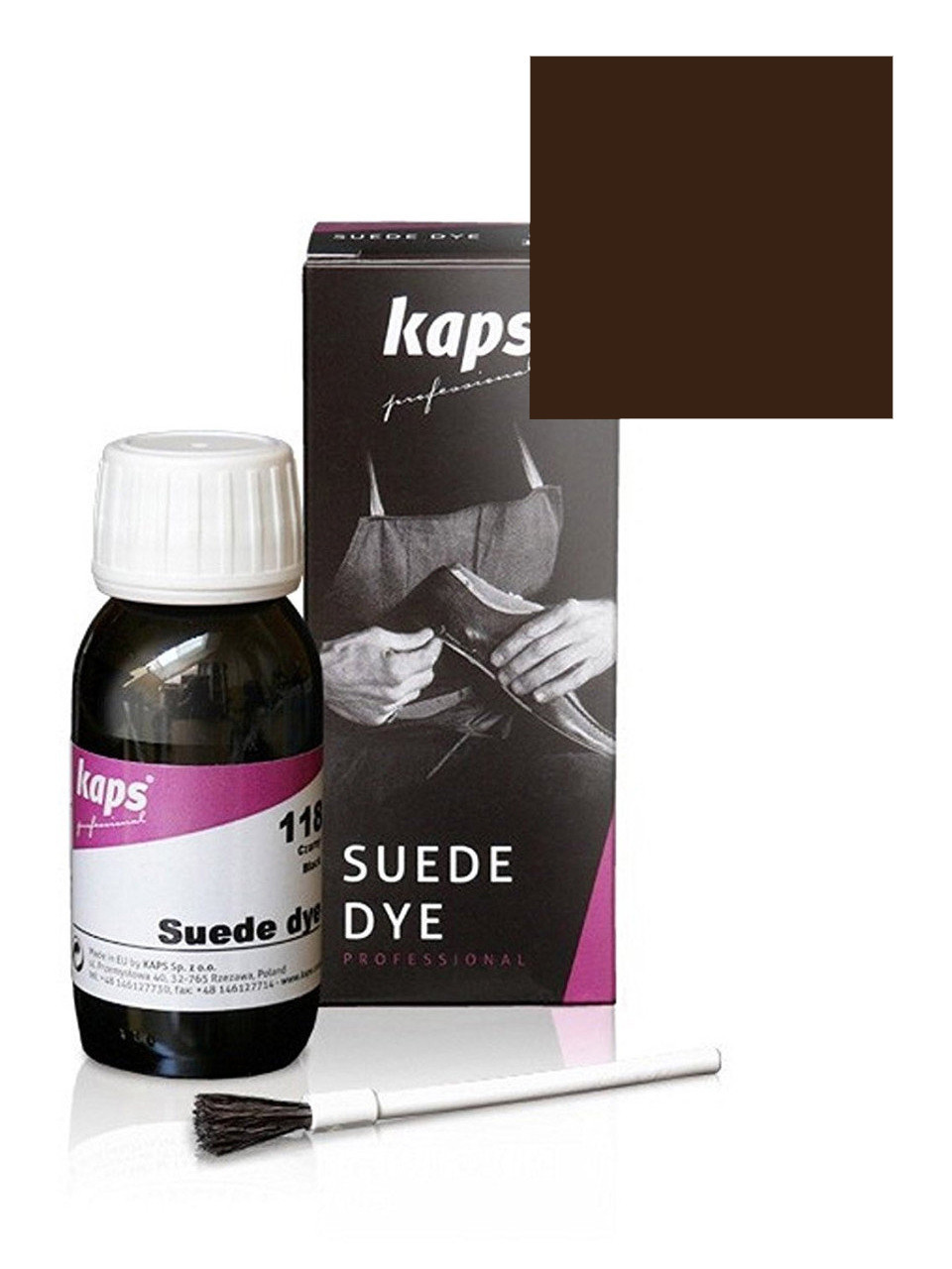 7566615060_farba-dlya-zamshi Фарба для замші та нубука Kaps Suede Dye 50 ml 139 Середній Коричневий - Зображення 1
