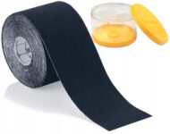 Кінезіотейп Qmed Kinesio Tape, чорний