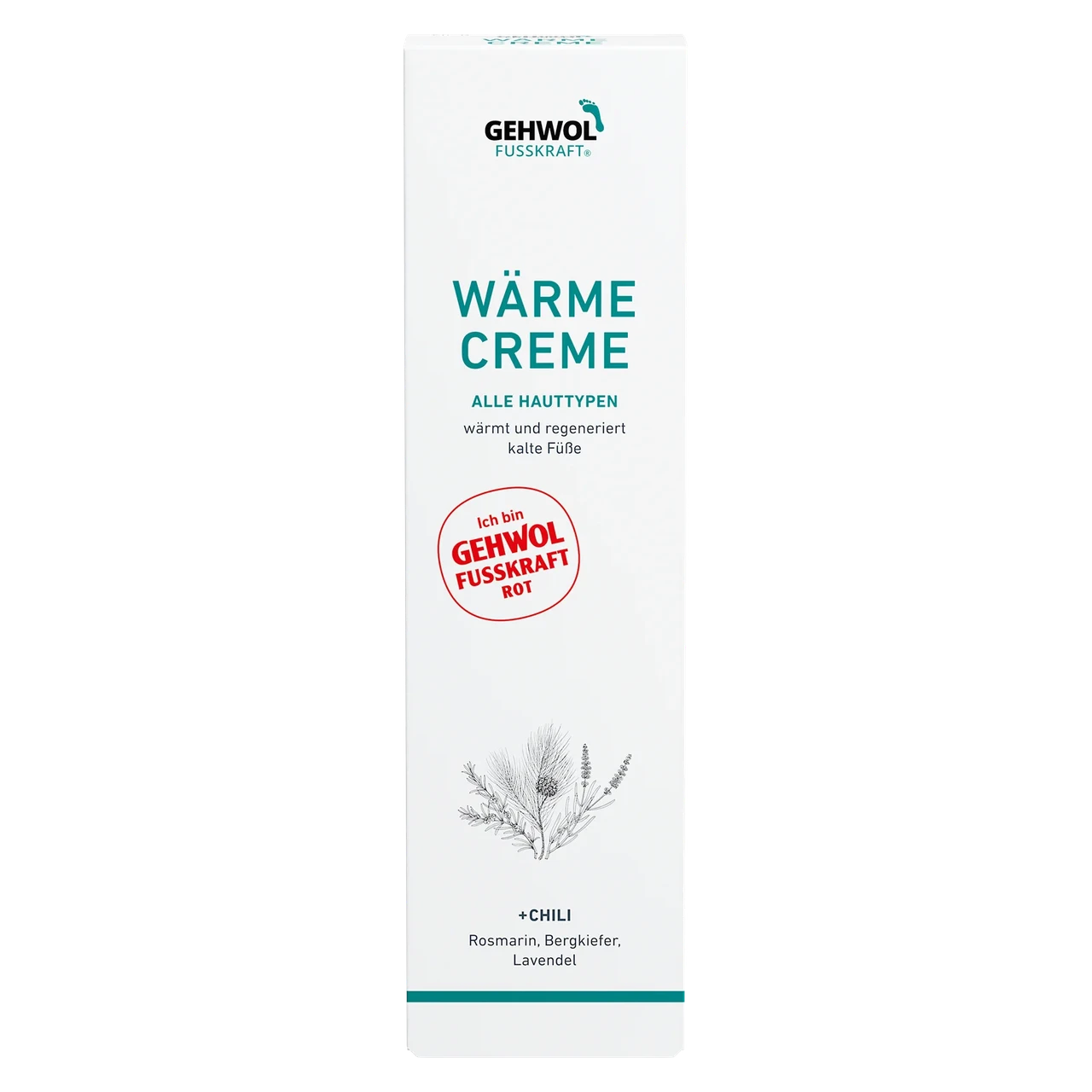 7566615774_chervonij-balzam-dlya Червоний бальзам для сухої шкіри ніг Gehwol Warme Creme 125 мл - Зображення 1
