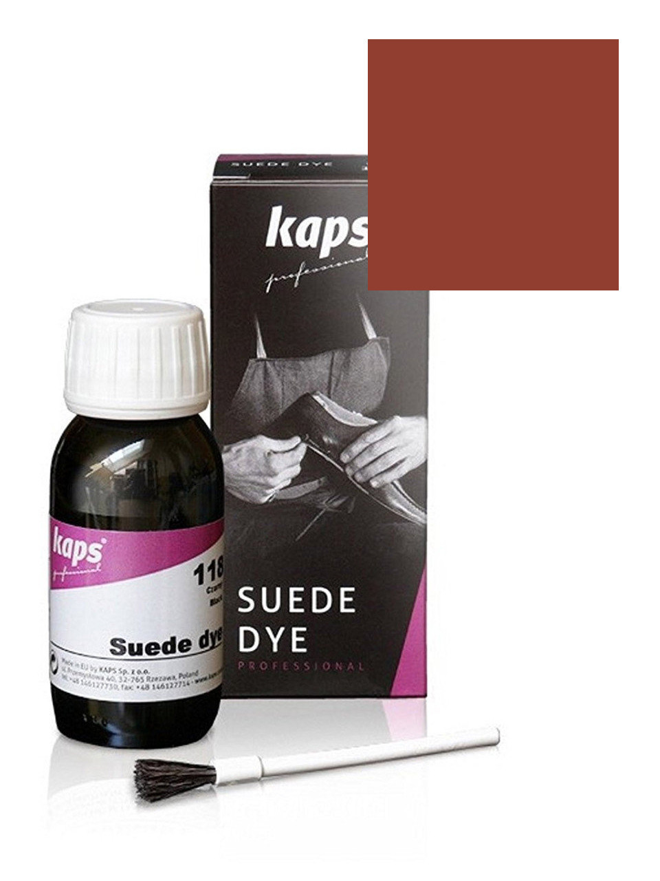 7566619352_farba-dlya-zamshi Фарба для замші та нубука Kaps Suede Dye 50 ml 129 Світло Коричневий - Зображення 1