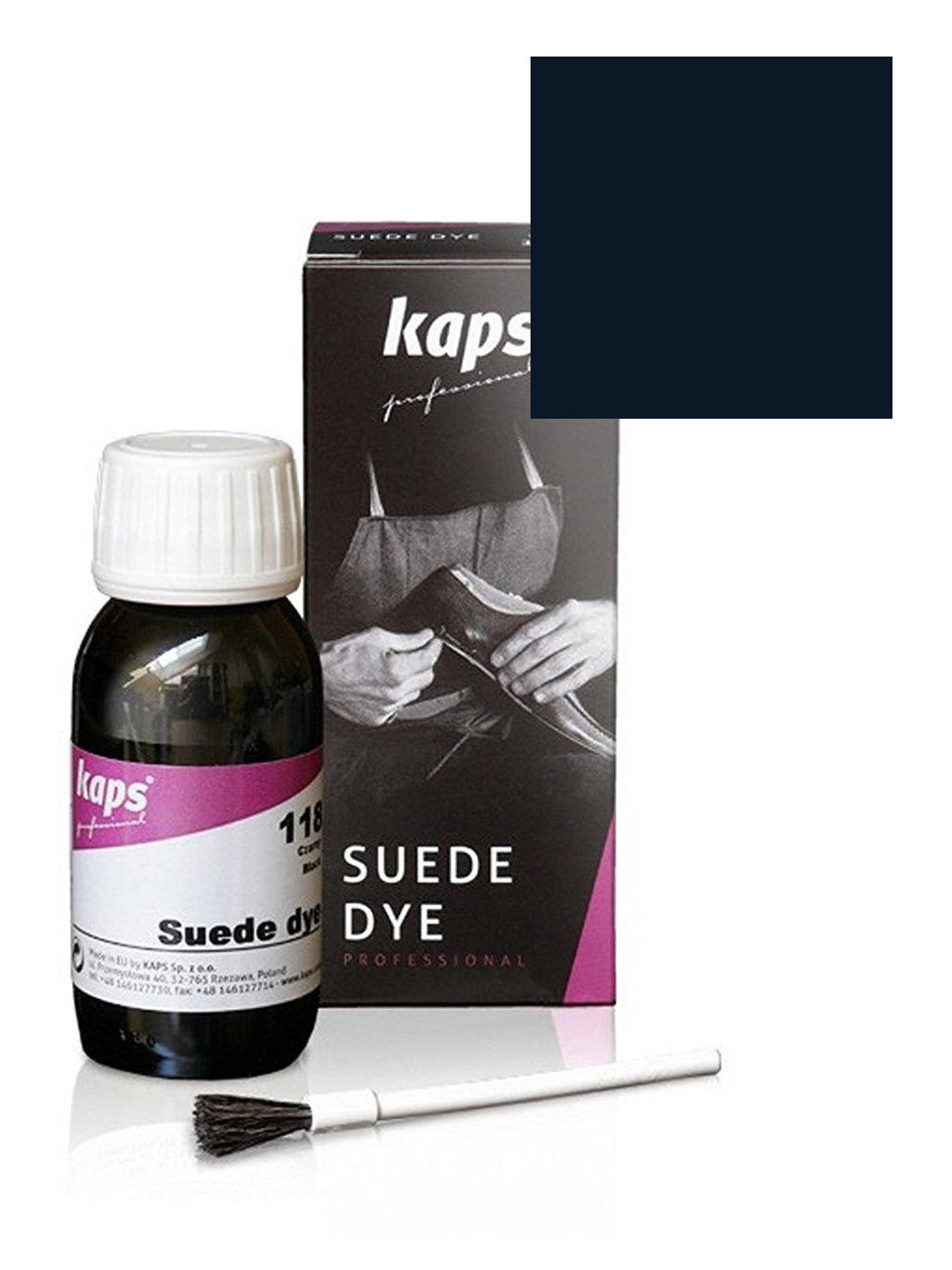 7566619360_farba-dlya-zamshi Фарба для замші та нубука Kaps Suede Dye 50 ml 117 Темно Синій - Зображення 1