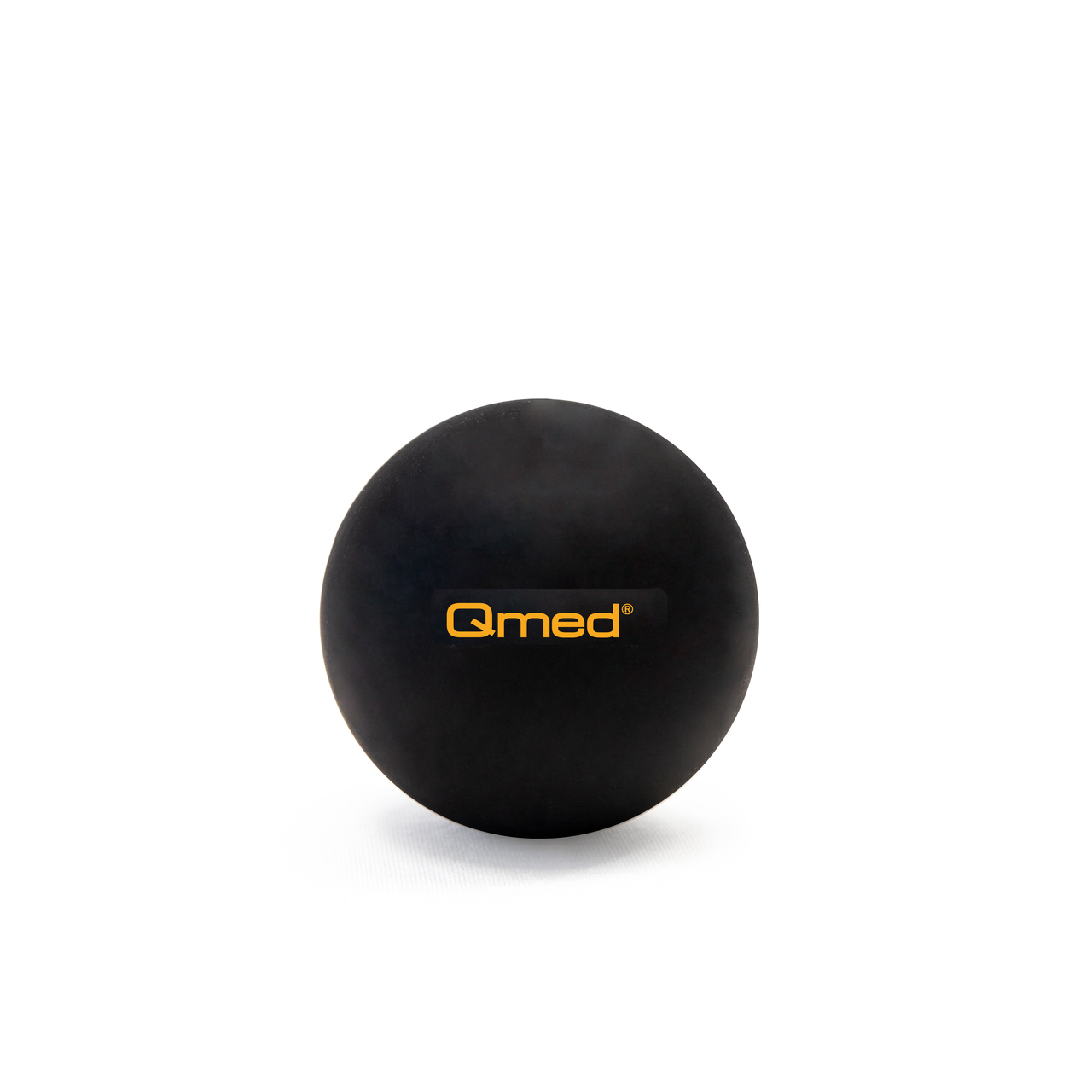 7566619488_masazhnij-myach-qmed Масажний м'яч Qmed Lacrosse Ball, чорний Ø 6 см - Зображення 1