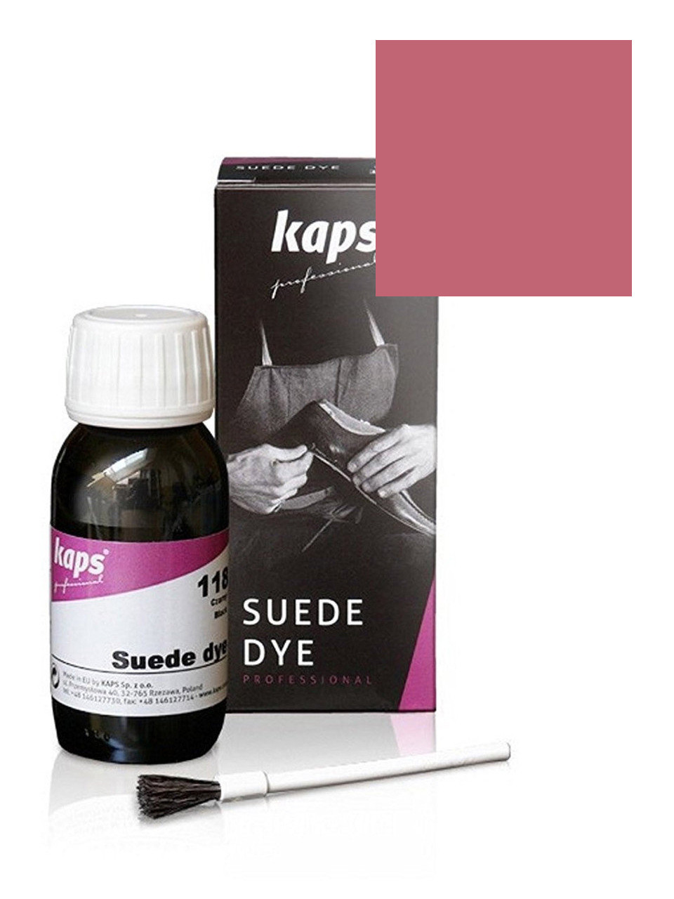 7566619540_farba-dlya-zamshi Фарба для замші та нубука Kaps Suede Dye 50 ml 160 Рожевий - Зображення 1
