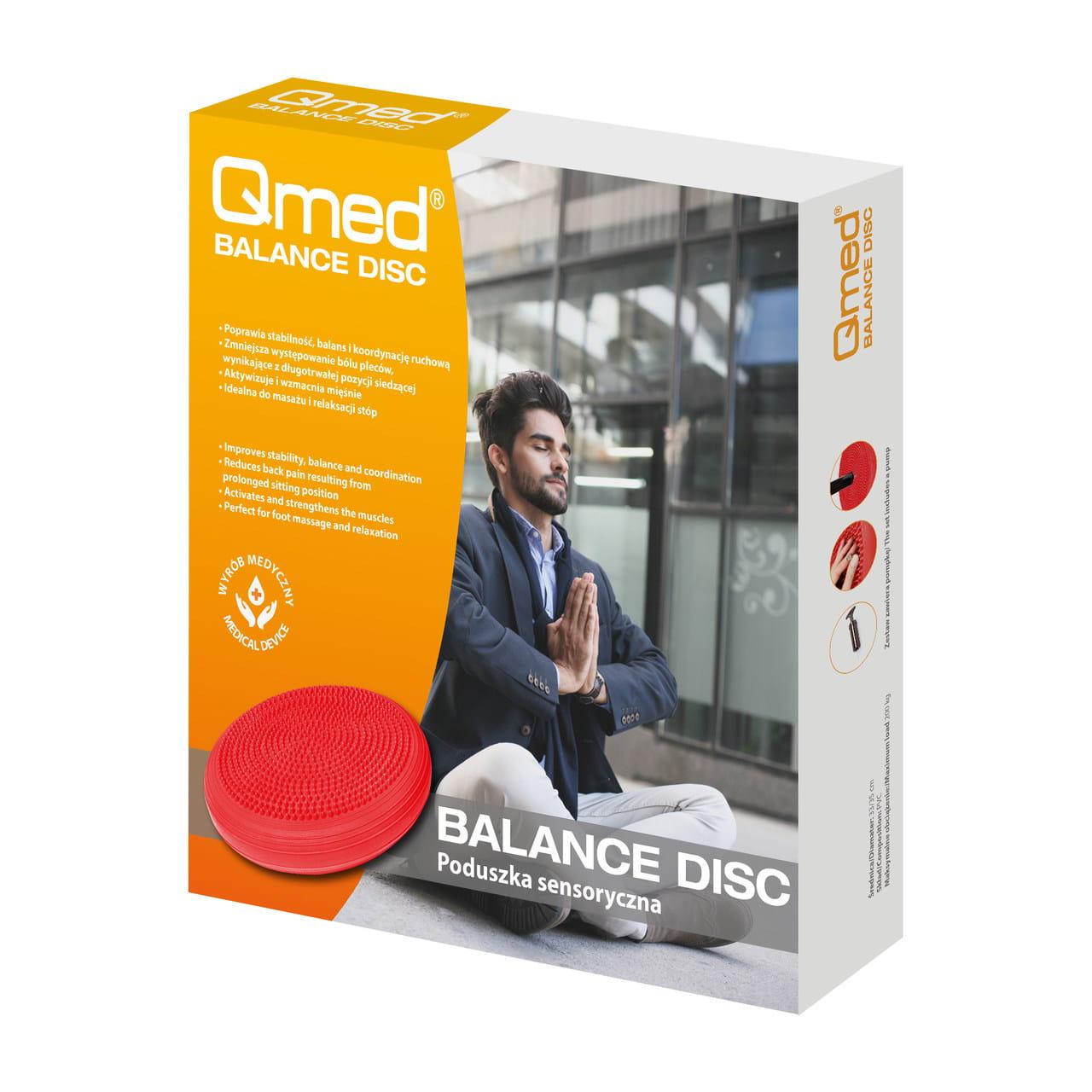 7566621794_qmed-balance-disc Qmed Balance Disc Red - Балансувальний диск, червоний - Зображення 1