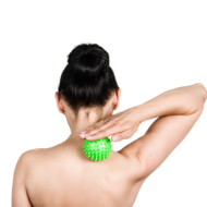 Масажний м'яч з шипами Qmed Massage Balls 7 см, зелений - Зображення 4