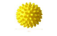 Масажний м'яч з шипами Qmed Massage Balls 8 см, жовтий - Зображення 3