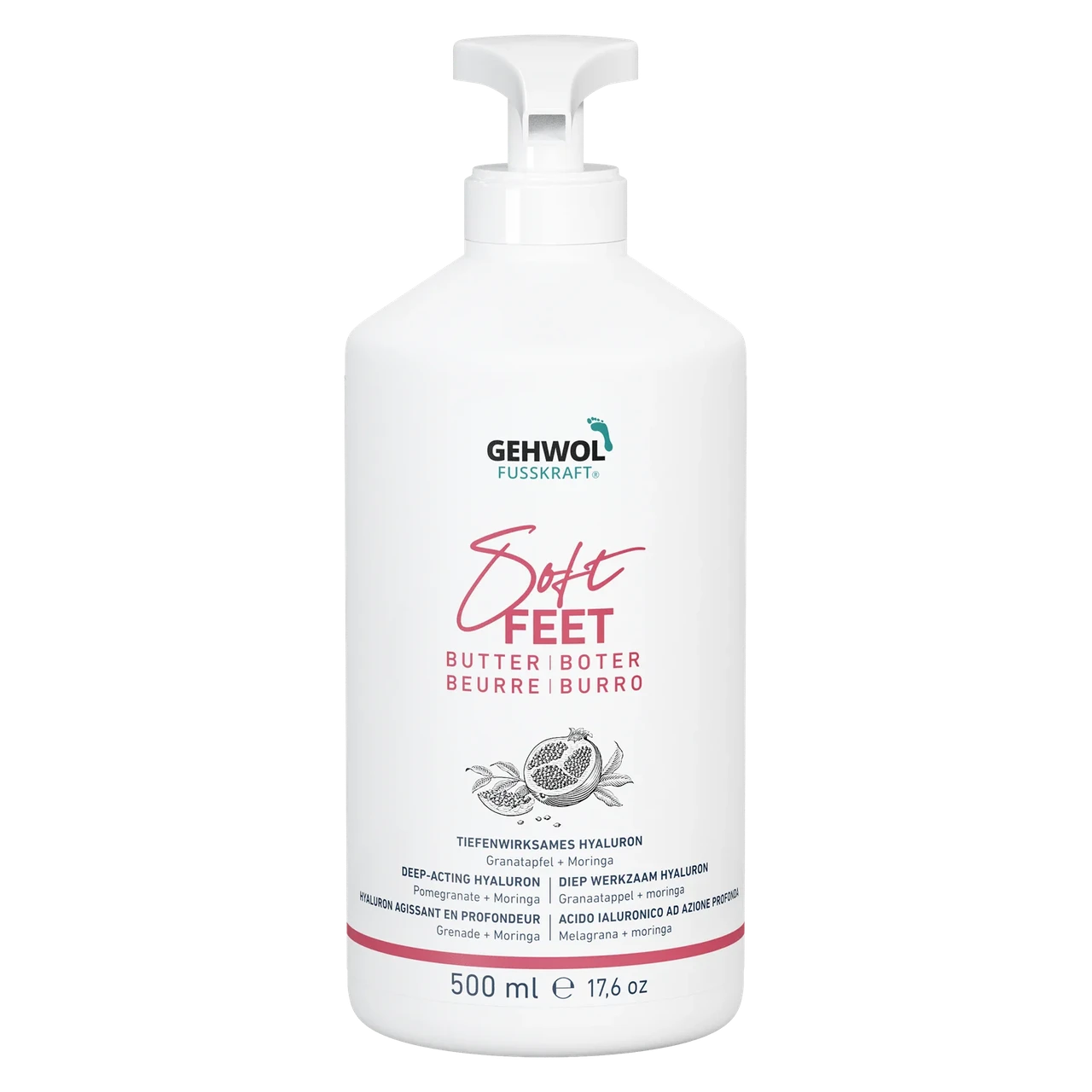 7566624312_krem-batter-granat-ta Крем-баттер Гранат та морингу Gehwol Soft Feet Butter 500 мл - Зображення 1