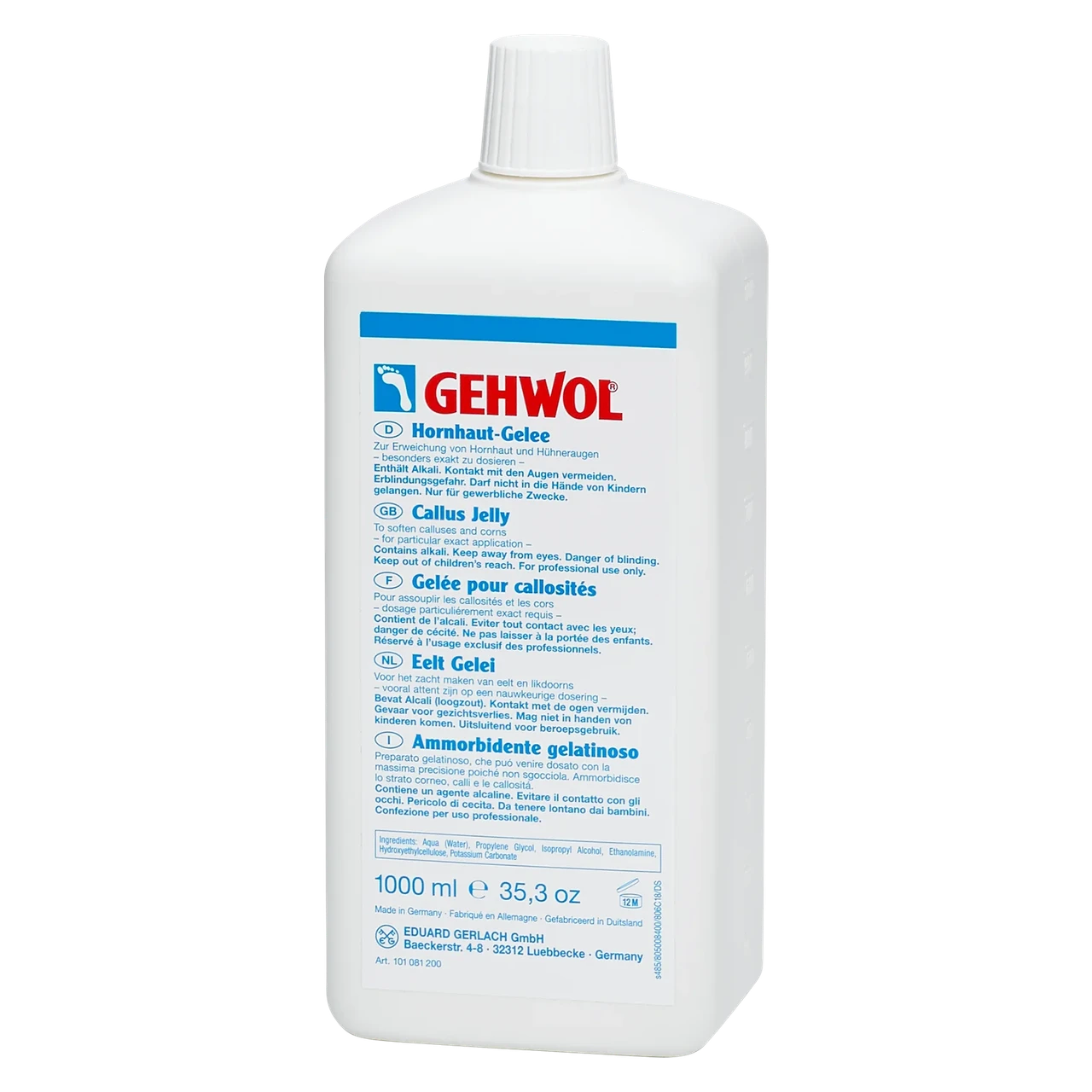 7566624499_gel-dlya-zagrubiloyi Гель для загрубілої шкіри Callus Gelly Gehwol 1000 мл - Зображення 1