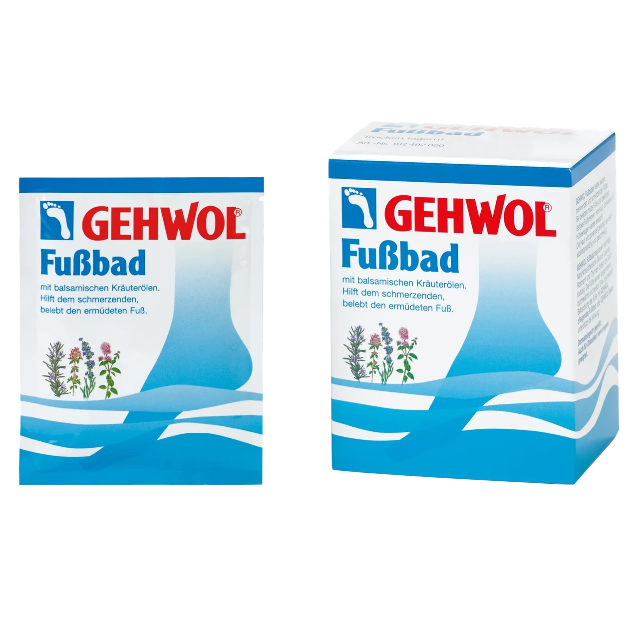 7566625187_vanna-dlya-vtomlenih Ванна для втомлених ніг Gehwol Fussbad 10 пакетів по 20 г - Зображення 1