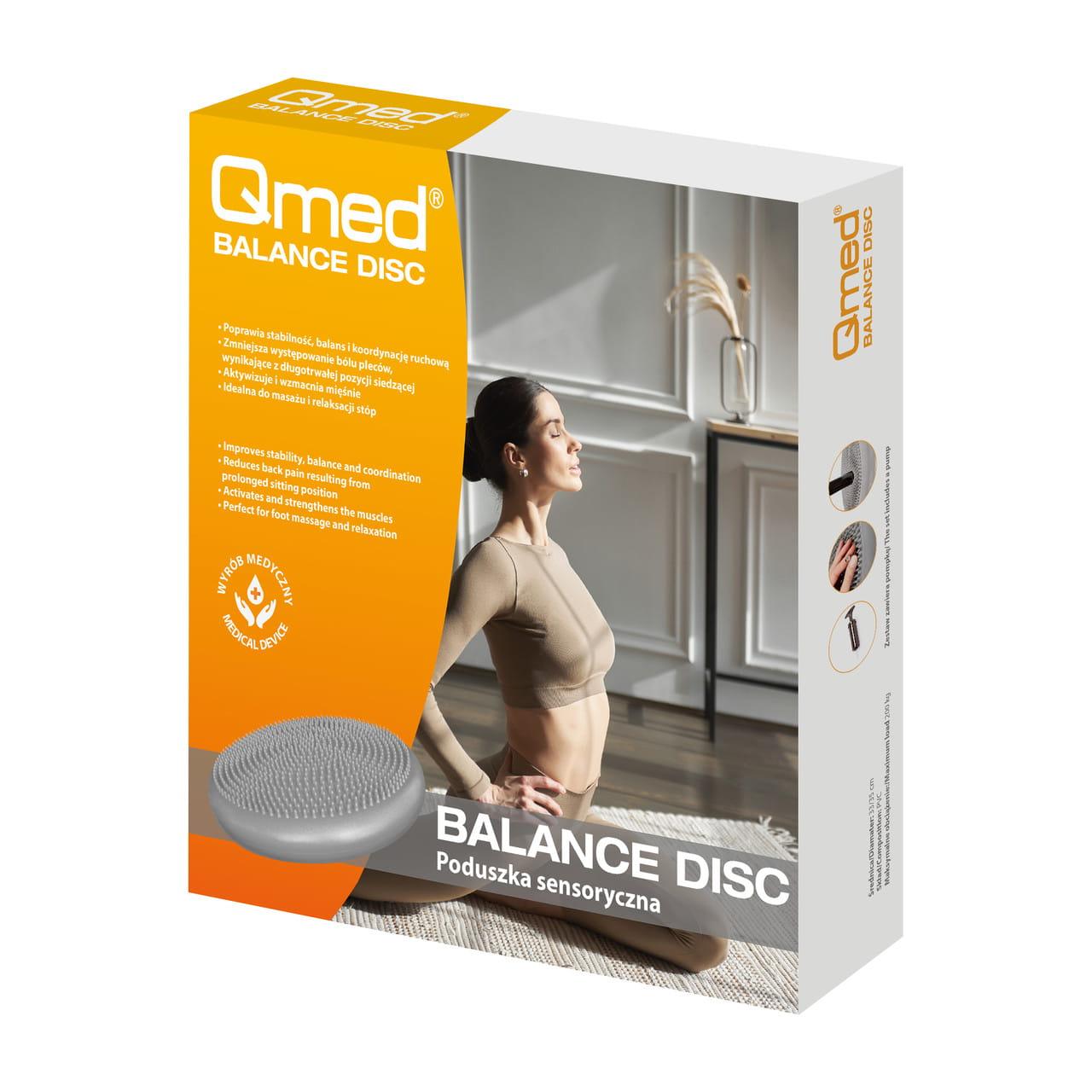 7566625299_qmed-balance-disc Qmed Balance Disc Gray - Балансувальний диск, сірий - Зображення 1