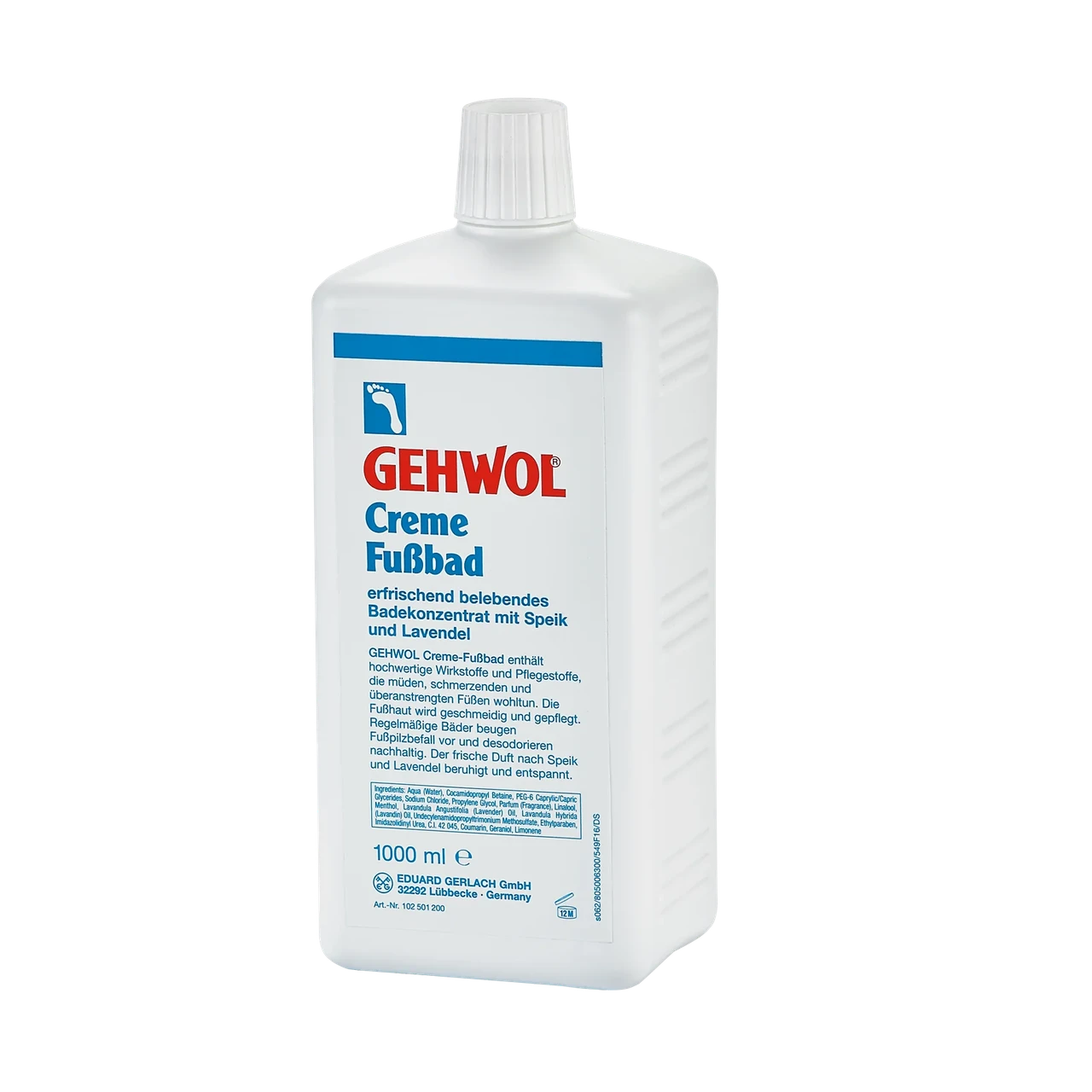 7566626207_krem-vanna-dlya-nig Крем-ванна для ніг "Лаванда" Gehwol Creme Fussbad 1000 мл - Зображення 1