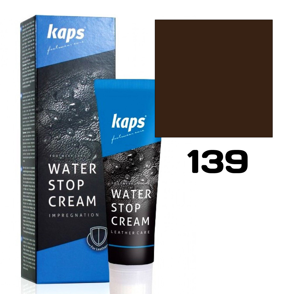 7566626513_vodovidshtovhuvalnij-krem-kaps Водовідштовхувальний крем Kaps Water Stop Cream 75 ml 139 Middle Brown - Зображення 1