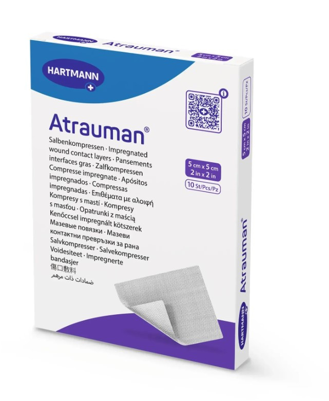 7609614387_povyazka-atravmatichna-atrauman Пов'язка атравматична Atrauman 5 х 5 см мазева 1 шт - Зображення 1