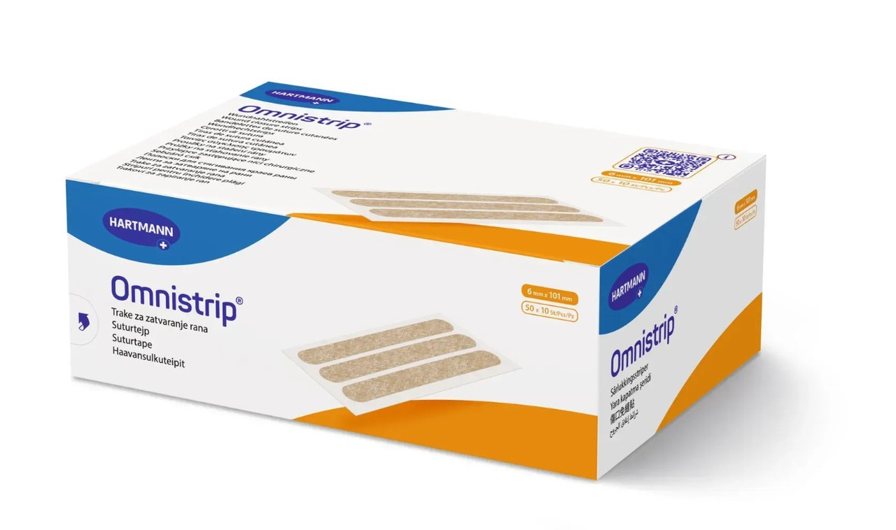 7609615798_smuzhki-dlya-zvedennya Смужки для зведення країв ран Omnistrip 6 х 101мм 10 смужок - Зображення 1