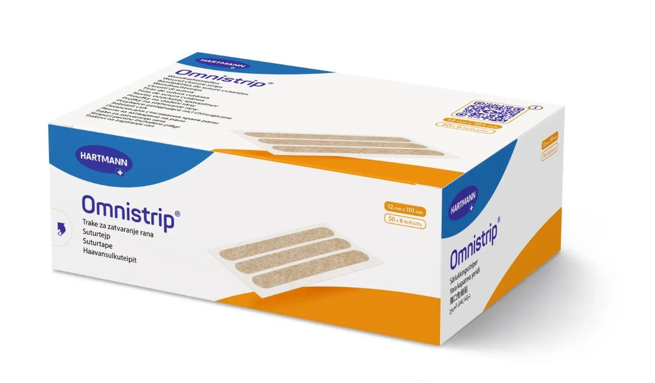7609615805_smuzhki-dlya-zvedennya Смужки для зведення країв ран Omnistrip 12 х 101мм 6 смужок - Зображення 1