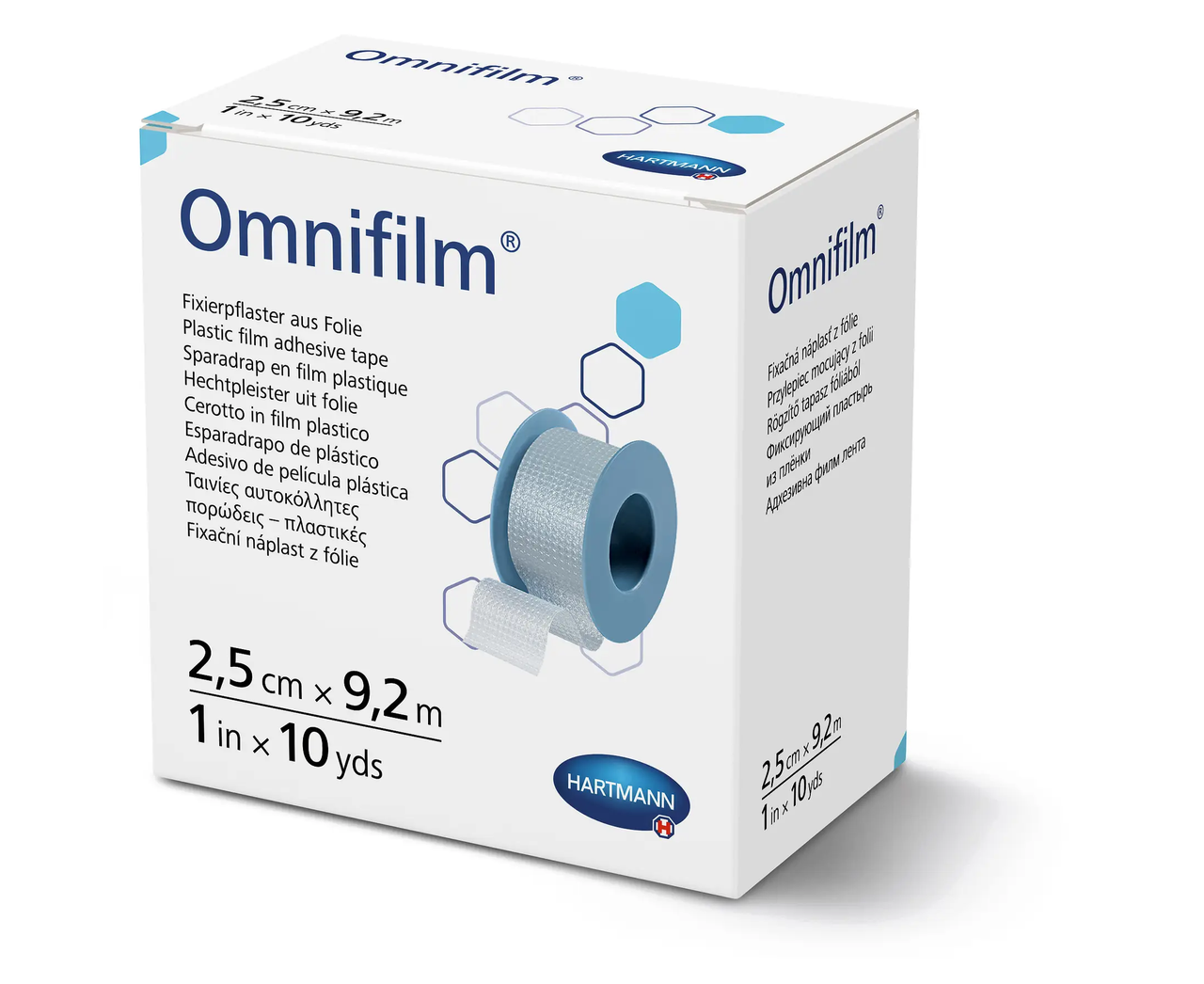 7609630722_plastir-fiksuyuchij-z Пластир фіксуючий з прозорої плівки Omnifilm 2,5см х 9,2м - Зображення 1
