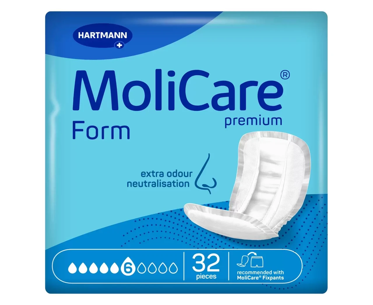 7609632810_prokladki-molicare-premium Прокладки MoliCare Premium Form анатомічної форми при нетриманні 6 крапель - Зображення 1