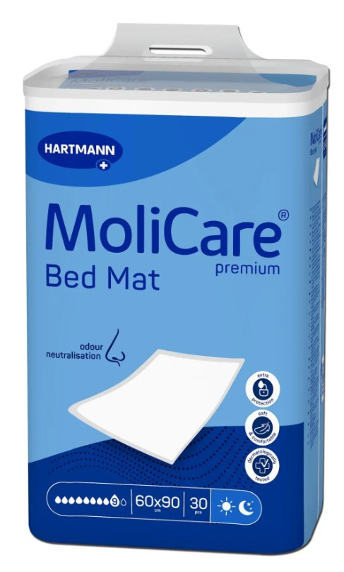 7609632824_pelenka-pogloschayuschaya-molicare Пеленка поглощающая MoliCare® Premium Bed Mat гигиеническая 60x90 см 30шт с суперабсорбентом 9 капель - Зображення 1