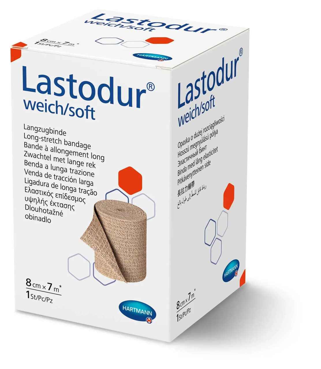 7666905693_kompresijnij-elastichnij-bint Компресійний еластичний бинт Lastodur® soft 8 × 7 м, еластичність 160% - Зображення 1