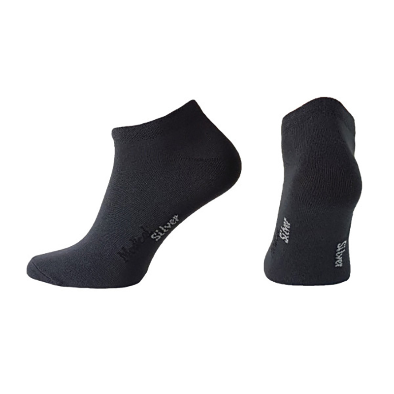 medical_silver_low_black.jpg Діабетичні медичні шкарпетки зі сріблом FootMate Medical Silver низькі - Зображення 1